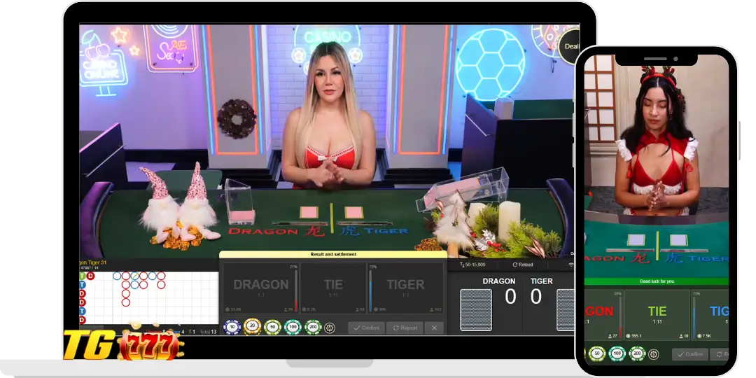 inter face live casino on pc & Mobile at TG777